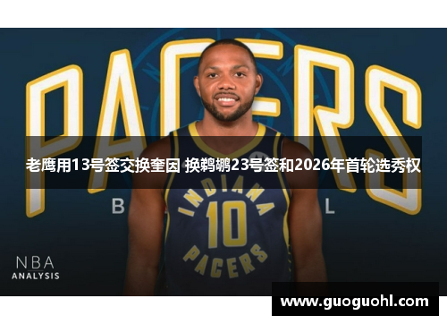 老鹰用13号签交换奎因 换鹈鹕23号签和2026年首轮选秀权